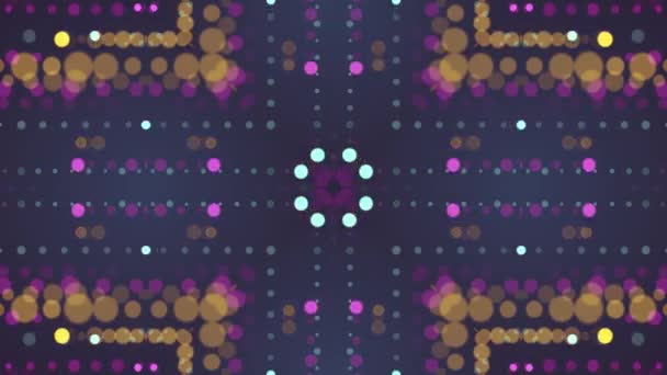 Ornamentale Lichter symmetrisch kaleidoskopisch ethnischen Stammes psychedelische Muster Animation Hintergrund neue Qualität retro vintage Urlaub native universelle Bewegung dynamisch cool schön fröhlich Musik-Video — Stockvideo