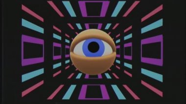 Retro Vhs Tv göz tünelde sorunsuz döngü arka plan intro animasyonu yeni kalite evrensel vintage dinamik animasyonlu renkli neşeli güzel serin video görüntüleri arıyorsunuz
