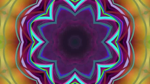 Abstrait arc-en-ciel couleur dessiné lignes élégantes rayures beau fond d'animation Nouvelle qualité mouvement universel dynamique animé coloré joyeux clip vidéo — Video