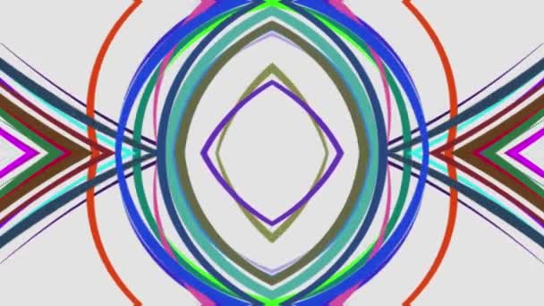 Abstract rainbow color drawn elegant lines stripes beautiful animation background New quality universal motion dynamic animated colorful joyful music video footage — Stock Video