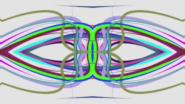 Abstrakte Regenbogenfarbe gezeichnet elegante Linien Streifen schöne Animation Hintergrund neue Qualität universelle Bewegung dynamisch animierte bunte fröhliche Musik Videomaterial — Stockvideo