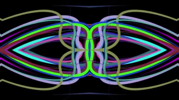 Abstracto arco iris color dibujado líneas elegantes rayas hermoso fondo de animación Nueva calidad universal movimiento dinámico animado colorido alegre música video metraje — Vídeos de Stock