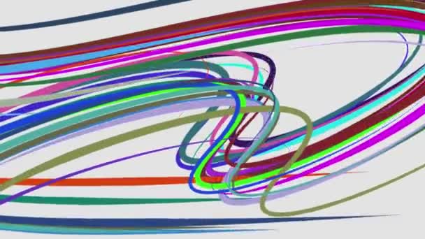 抽象彩虹色画优雅线条条纹美丽的动画背景新质量通用运动动态动画彩色快乐音乐视频画面 — 图库视频影像