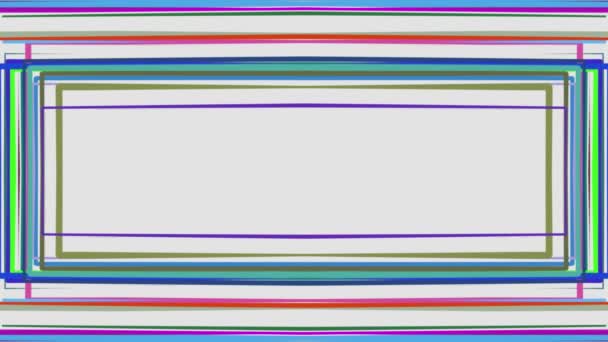 Abstrakte Regenbogenfarbe gezeichnet elegante Linien Streifen schöne Animation Hintergrund neue Qualität universelle Bewegung dynamisch animierte bunte fröhliche Musik Videomaterial — Stockvideo