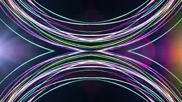 Soyut gökkuşağı güzel animasyon arka plan yeni kalite evrensel hareket dinamik animasyon renkli neşeli müzik video görüntüleri çizilmiş zarif hatları çizgili renk — Stok video