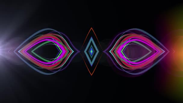 Abstracto arco iris color dibujado líneas elegantes rayas hermoso fondo de animación Nueva calidad universal movimiento dinámico animado colorido alegre música video metraje — Vídeos de Stock