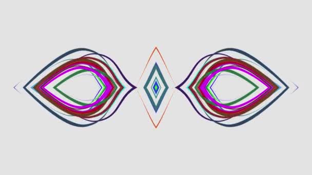 Abstracto arco iris color dibujado líneas elegantes rayas hermoso fondo de animación Nueva calidad universal movimiento dinámico animado colorido alegre música video metraje — Vídeo de stock