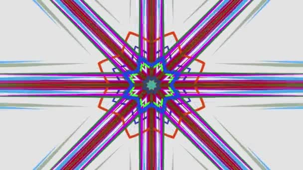 Abstrait arc-en-ciel couleur dessiné lignes élégantes rayures beau fond d'animation Nouvelle qualité mouvement universel dynamique animé coloré joyeux clip vidéo — Video