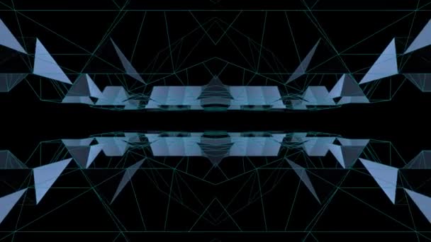 Streszczenie niskiej wielokąta Jaskinia lotu Płynna pętla animacji tła nowy unikatowy retro piękne dynamiczne fajne ładne radosny materiału wideo — Wideo stockowe
