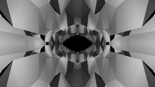 Абстрактный низкий полигональный полет пещеры бесшовный цикл анимации фон новый уникальный ретро красивый динамический прохладно приятный радостный видеоматериал — стоковое видео