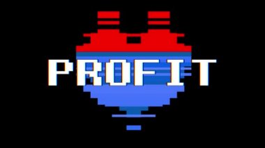 piksel kalp kar kelime metin aksaklık girişim ekran sorunsuz döngü animasyon arka plan yeni dinamik retro vintage neşeli renkli video görüntüleri