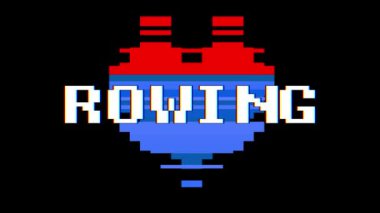 piksel kalp kürek kelime metin aksaklık girişim ekran sorunsuz döngü animasyon arka plan yeni dinamik retro vintage neşeli renkli video görüntüleri