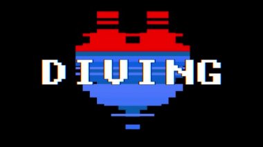 piksel kalp kelime metin aksaklık girişim sorunsuz döngü animasyon arka plan yeni dinamik retro vintage neşeli renkli video görüntüleri