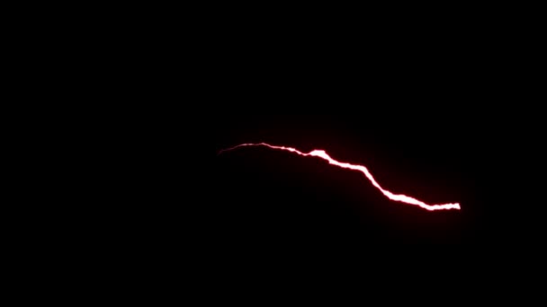 Animación RED relámpago vuelo tornillo sobre fondo negro animación lazo sin costuras nueva calidad naturaleza única efecto de luz vídeo — Vídeos de Stock