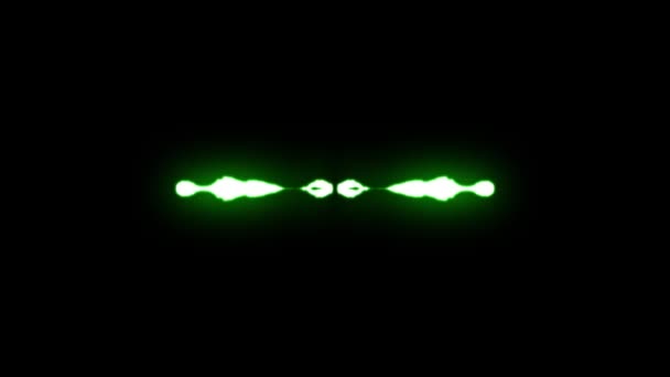 Zapętlić animowane Green Lightning bolts od centrum strajk na czarnym tle animacji nowe jakości unikalny charakter dynamiczny efekt świetlny materiału wideo — Wideo stockowe