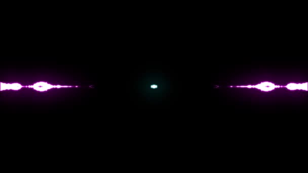 単発アニメ虹稲妻センター ストライクから黒の背景アニメーション新しい品質ユニークな動的自然光の効果ビデオ映像で — ストック動画