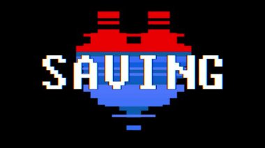 piksel kalp kelime metin aksaklık girişim ekran sorunsuz döngü animasyon arka plan yeni dinamik retro vintage neşeli renkli video görüntüleri kaydetme