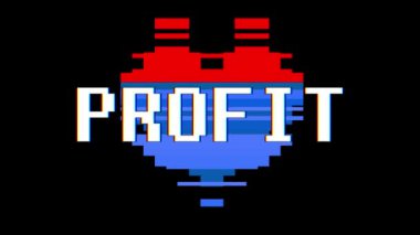 piksel kalp kar kelime metin aksaklık girişim ekran sorunsuz döngü animasyon arka plan yeni dinamik retro vintage neşeli renkli video görüntüleri