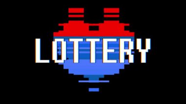 piksel kalp kelime metin aksaklık girişim sorunsuz döngü animasyon arka plan yeni dinamik retro vintage neşeli renkli video görüntüleri