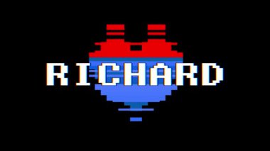 piksel kalp Richard kelime metin aksaklık girişim ekran sorunsuz döngü animasyon arka plan yeni dinamik retro vintage neşeli renkli video görüntüleri