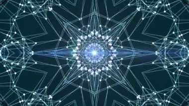 Soyut Mavi Çokgen ağ bağlantıları bulut animasyon arka plan yeni kalite Dinamik teknoloji hareket renkli video görüntüleri