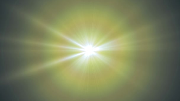 Centrale ster glans roterende optische lens flares glanzende bokeh naadloze loops animatie kunst achtergrond - nieuwe kwaliteit natuurlijke verlichting lamp stralen effect dynamische kleurrijke heldere videobeelden — Stockvideo