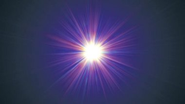 parlak bokeh sorunsuz döngü animasyon arka plan Sanat Merkezi yıldız Parlatıcı optik lens döner fişekleri - yeni kalite doğal aydınlatma lambası etkisi dinamik renkli parlak video görüntüleri ışınları