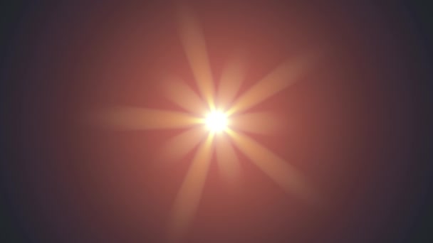 Centrale ster glans roterende optische lens flares glanzende bokeh naadloze loops animatie kunst achtergrond - nieuwe kwaliteit natuurlijke verlichting lamp stralen effect dynamische kleurrijke heldere videobeelden — Stockvideo