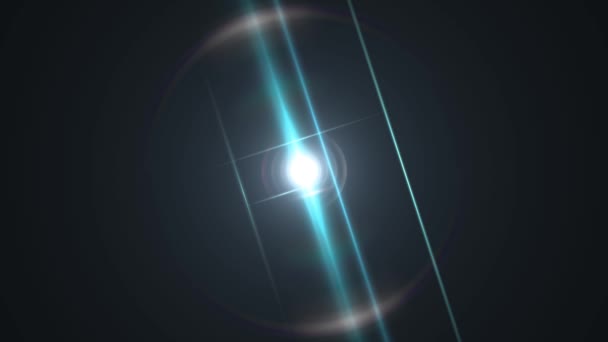 Centrale ster glans roterende optische lens flares glanzende bokeh naadloze loops animatie kunst achtergrond - nieuwe kwaliteit natuurlijke verlichting lamp stralen effect dynamische kleurrijke heldere videobeelden — Stockvideo