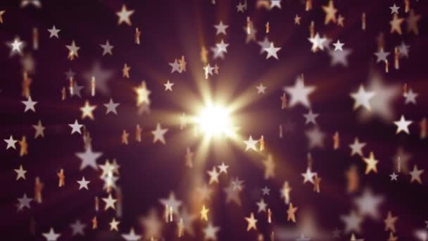 Estrellas brillantes movimiento aleatorio desvanecimiento animación luz fondo animación nueva calidad vintage movimiento universal dinámico animado colorido alegre fiesta música fresco vídeo metraje — Vídeo de stock