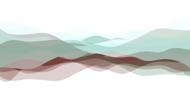 Měkký mává abstraktní barevné Malování jemné proudění animace pozadí nové kvalitní dynamické umění pohybu barevné chladné pěkné krásné video záznam — Stock video