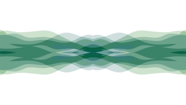 Ornamentale symmetrische weiche Farbe bewegte Wellen Form Muster Animation Hintergrund nahtlose Schleife neue Qualität retro vintage Urlaub Form bunt universelle Bewegung dynamische animierte freudige Videoaufnahmen — Stockvideo