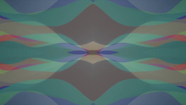 Ornementale symétrique douce couleur mouvement vagues forme motif animation fond boucle transparente Nouvelle qualité rétro vintage forme de vacances coloré mouvement universel dynamique animé joyeuse vidéo — Video