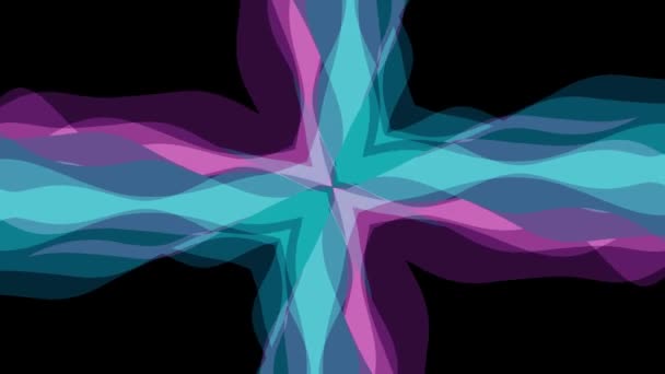 Ornementale symétrique douce couleur mouvement croix forme motif animation fond boucle transparente Nouvelle qualité rétro vintage forme de vacances coloré mouvement universel dynamique animé joyeuse vidéo — Video