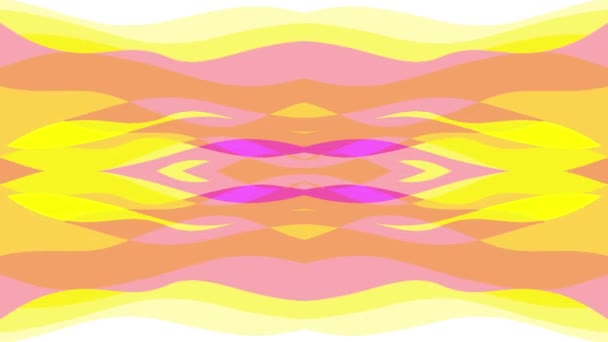 Διακοσμητικά συμμετρική απαλό χρώμα κινούμενα κύματα σχήμα μοτίβο animation φόντο αδιάλειπτη βρόχο νέα ποιότητα ρετρό vintage Ενοικιαζόμενα σχήμα πολύχρωμα Οικουμενική κίνηση δυναμική κινούμενα χαρούμενη βιντεοσκοπημένα στιγμιότυπα — Αρχείο Βίντεο