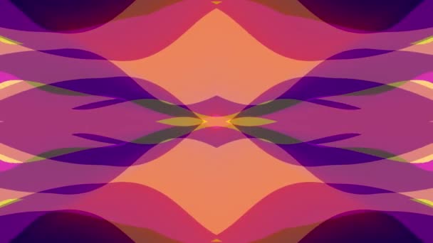 Ornamental symmetrical soft color moving waves shape pattern animation background seamless loop New quality retro vintage holiday shape colorful universal motion dynamic animated joyful video footage — Stock Video