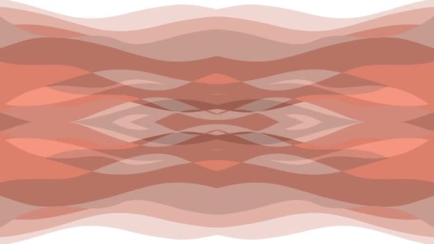 Ornamentale symmetrische weiche Farbe bewegte Wellen Form Muster Animation Hintergrund nahtlose Schleife neue Qualität retro vintage Urlaub Form bunt universelle Bewegung dynamische animierte freudige Videoaufnahmen — Stockvideo