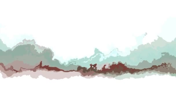 Digital turbulento movimiento abstracto color pintura sin costuras bucle animación fondo nuevo arte de calidad única elegante colorido alegre fresco agradable movimiento dinámico hermoso video metraje — Vídeos de Stock