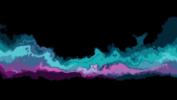 Digitale turbulente bewegte abstrakte Farbmalerei nahtlose Schleifenanimation Hintergrund neue einzigartige Qualität Kunst stilvoll bunt fröhlich cool schöne Bewegung dynamisch schöne Videomaterial — Stockvideo