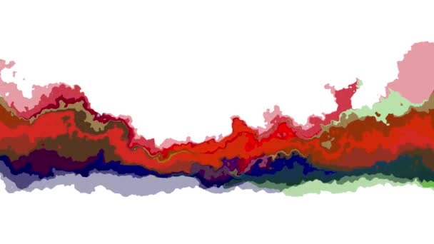 Digital turbulento movimiento abstracto color pintura sin costuras bucle animación fondo nuevo arte de calidad única elegante colorido alegre fresco agradable movimiento dinámico hermoso video metraje — Vídeo de stock