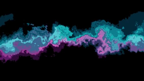 Digital turbulento movimiento abstracto color pintura sin costuras bucle animación fondo nuevo arte de calidad única elegante colorido alegre fresco agradable movimiento dinámico hermoso video metraje — Vídeos de Stock