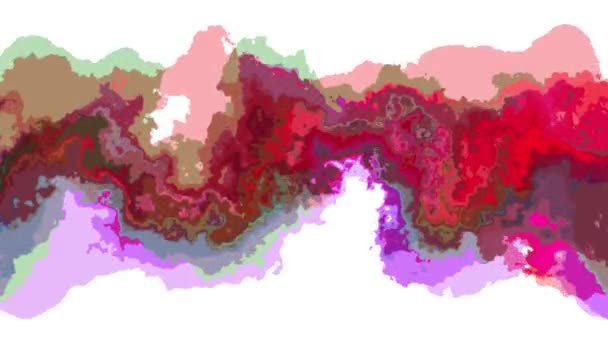 Digitale turbulente bewegte abstrakte Farbmalerei nahtlose Schleifenanimation Hintergrund neue einzigartige Qualität Kunst stilvoll bunt fröhlich cool schöne Bewegung dynamisch schöne Videomaterial — Stockvideo