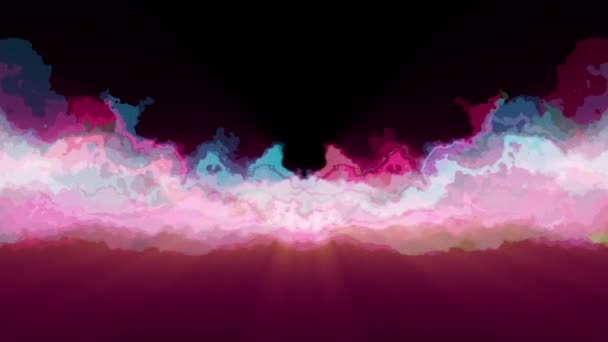 Digitale turbulente bewegte abstrakte Farbmalerei nahtlose Schleifenanimation Hintergrund neue einzigartige Qualität Kunst stilvoll bunt fröhlich cool schöne Bewegung dynamisch schöne Videomaterial — Stockvideo