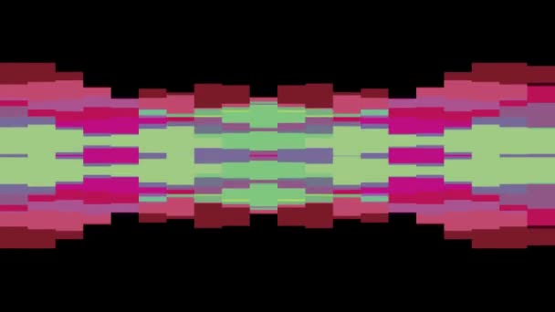 Streszczenie pixel bloku przenoszenia pętli bezszwowe tło animacji jakości uniwersalny ruchu dynamicznego animowane retro vintage kolorowe radosny taniec teledysk materiał — Wideo stockowe
