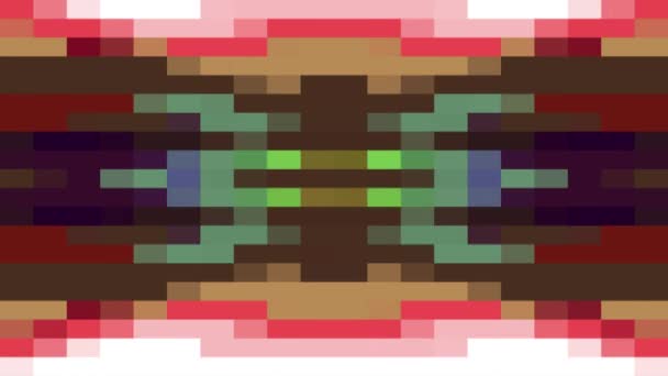 Abstrakta pixel block flyttar sömlös loop bakgrunden animation nya kvalitet universella rörelse dynamiska animerade retro vintage färgstarka glada Dans musik video footage — Stockvideo