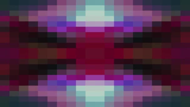 Blok van de abstracte pixel verplaatsen van naadloze loops achtergrondanimatie nieuwe kwaliteit universele beweging dynamische geanimeerde retro vintage kleurrijke vrolijke dans muziek video beelden — Stockvideo