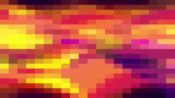 Blok van de abstracte pixel verplaatsen van naadloze loops achtergrondanimatie nieuwe kwaliteit universele beweging dynamische geanimeerde retro vintage kleurrijke vrolijke dans muziek video beelden — Stockvideo