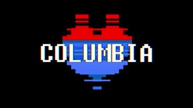 piksel kalp Oscar kelime metin aksaklık girişim ekran sorunsuz döngü animasyon arka plan yeni dinamik retro vintage neşeli renkli video görüntüleri