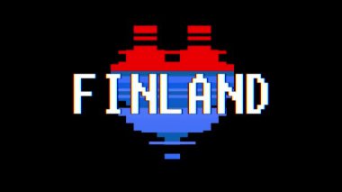 piksel kalp Oscar kelime metin aksaklık girişim ekran sorunsuz döngü animasyon arka plan yeni dinamik retro vintage neşeli renkli video görüntüleri