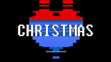 piksel kalp Oscar kelime metin aksaklık girişim ekran sorunsuz döngü animasyon arka plan yeni dinamik retro vintage neşeli renkli video görüntüleri